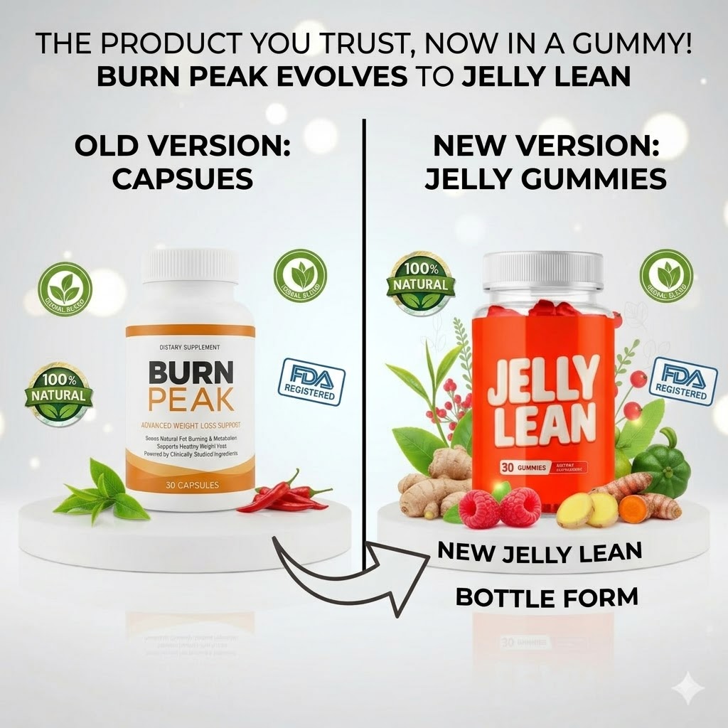 Burn Peak capsules evolving into Jelly Lean gummies, old version and new version comparison