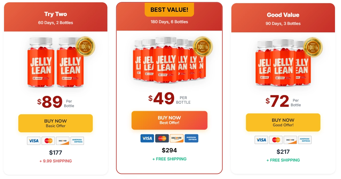 Burn Peak package options: 2 bottle, 6 bottle best value and 3 bottle good value bundles